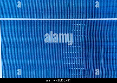 Stunning blue textured image featuring vertical lines and patterns. Ideal for backgrounds, minimal designs, or illustrative projects focusing on moder Stock Photo