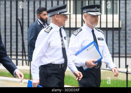 London, UK. 05 May 2026. Sir Mark Rowley - Metropolitan Police Chief Commissioner and Matt Jukes - Metropolitan Police Deputy Commissioner departs an Antisemitism Meeting in Downing Street. Credit: Justin Ng/Alamy Live News. Stock Photo