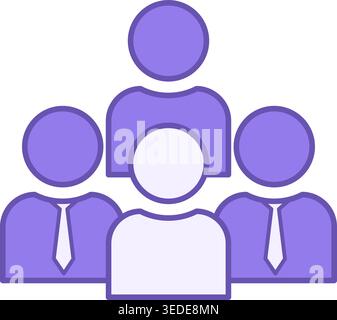 Colored Population Icon. Vector Icon of Community, Group, Crowd of People Stock Vector