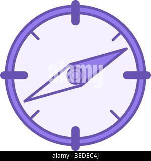 Colored Navigation Icon. Compass Vector Icon. Travel and Vacation Concept Stock Vector