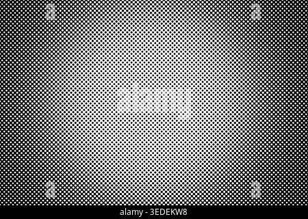 Halftone pattern creating black and white gradient on dotted background texture Stock Photo
