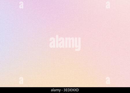 Soft pastel color gradient blending from pink to blue and orange with fine grainy texture Stock Photo