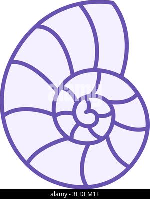 Colored Seashell Icon. Shellfish Vector Icon. Summer and Vacation Concept Stock Vector