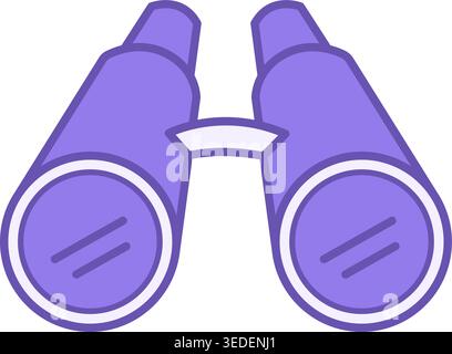 Colored Binoculars Icon. Travel Equipment Vector Icon. Camping Concept Stock Vector