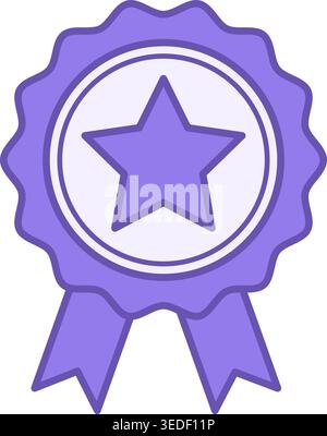 Colored Quality Icon. Vector Icon. Award, Medal, Certified, Approved, Quality Mark. Core Values Concept Stock Vector