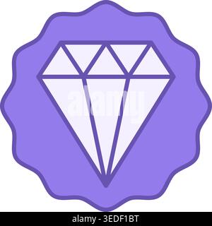 Colored Value Icon. Vector Icon of Valuable Diamond. Professional, Valuable Employee, Thinking Ideas. Business and Management Concept Stock Vector