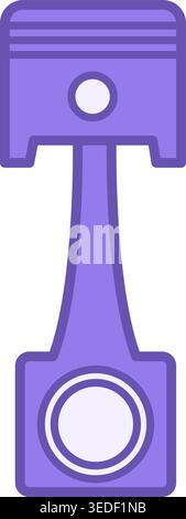 Colored Piston Icon. Car Engine Piston Vector Icon. Vehicle Detail. Car service concept Stock Vector