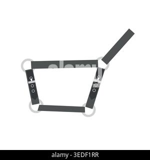 Vector flat horse halter isolated on white background Stock Vector