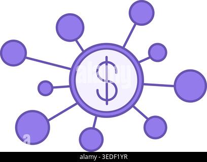 Colored Asset Icon. Asset Management Vector Icon. Investments. Accounting Concept Stock Vector