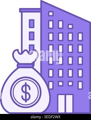 Company Color Icon. Vector Illustration. Trading Enterprise, Firm. Business Company. Stock Market Concept Stock Vector