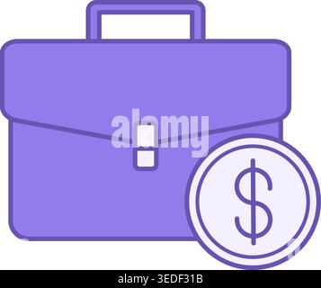 Portfolio Icon Colored. Vector Illustration. Investor Stocks and Securities Portfolio. Stock Market Concept Stock Vector