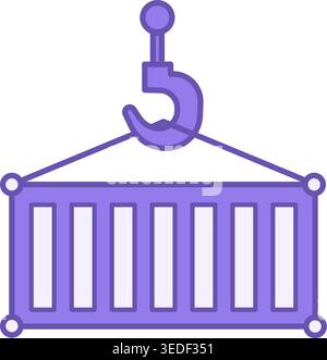 Colored Container Icon. Vector Illustration. Crate or Tank for Cargo Transportation. Delivery Service. Logistics Concept Stock Vector