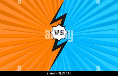 Vector abstract background in blue-orange comic book style Stock Vector