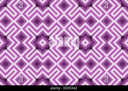 Boho ethno geometric pattern, rhythmic symmetry and tribal-inspired abstract style, ideal for textiles and modern decor. Stock Photo