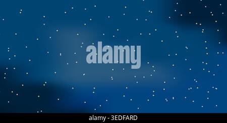 vector background of starry night sky. Soft blend Celestial starry sky of colors with shimmering white stars scattered. For banner, card, print, frame Stock Vector