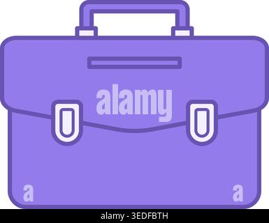 Colored Briefcase Icon. Vector Icon. Suitcase, Bag, Case, Briefcase. Office Concept Stock Vector