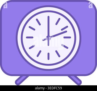 Colored Clock Icon. Vector Icon. Working Hours. Interior Item. Office Concept Stock Vector