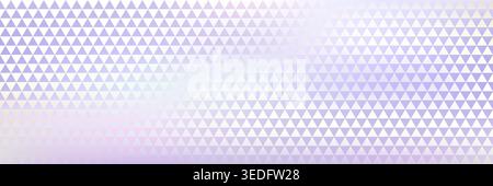 Hologram purple gradient pattern in lavender foil texture bg. Pink glitter glass with diamond pixel effect. Seamless pastel crystal, blue sticker Stock Vector