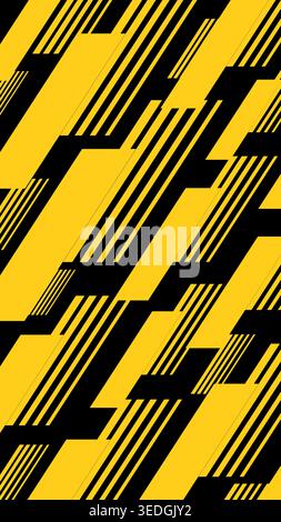 Yellow and black diagonal geometric abstract pattern background with sharp dynamic stripes for sports racing and modern tech design vector illustratio Stock Vector