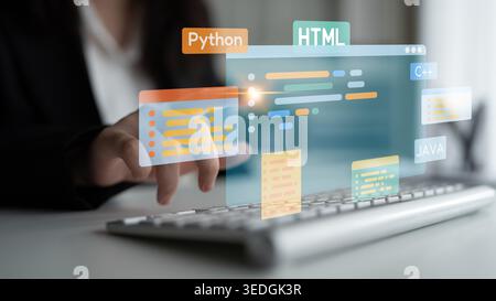 Software development combines coding tools, mobile app creation, and programming languages to deliver innovative digital product solutions. Latch Stock Photo