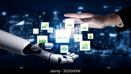 AI enhances chatbot interface by streamlining chatbot, communication, and AI support into one intelligent conversational platform Vouch Stock Photo