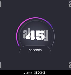 Business deadline countdown timer on dark background Stock Vector