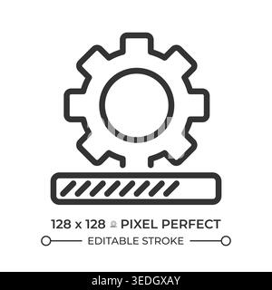 Deploy pixel perfect line icon Stock Vector