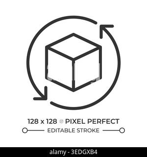 Continuous delivery pixel perfect line icon Stock Vector