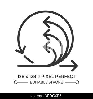 Extreme programming pixel perfect line icon Stock Vector