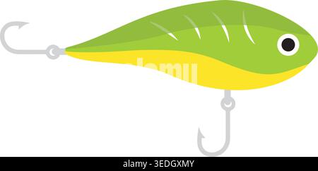 Colorful seamless pattern of fishing lures. Outdoor sports concept. Cartoon background illustration with fishing lures. Stock Vector