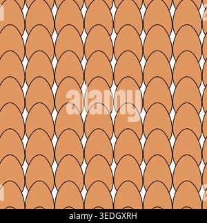 Easter seamless pattern with white eggs isolated on classic blue background. Cute kids print. Vector cartoon stock illustration. Season child textile Stock Vector