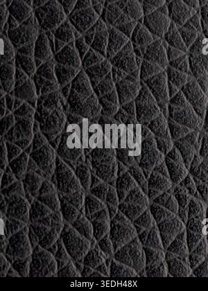 Abstract background of black leatherette texture, macro shot Stock Photo