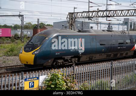 Avanti West Coast class 390 Pendolino electric train at Rugby, Warwickshire, England, UK Stock Photo
