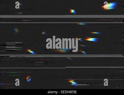 Old TV Screen with VHS static noise texture resembling analog TV interference. Perfect for retro tech themes, glitch art, or digital background effect Stock Photo
