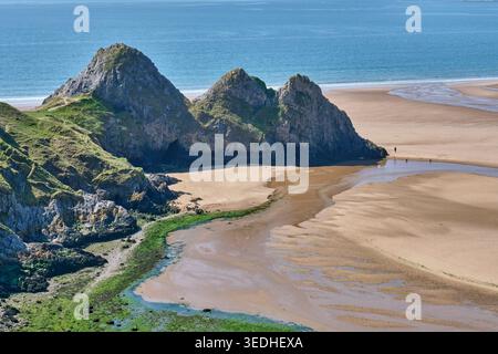 Three Cliffs Bay, Gower Peninsula, Swansea Stock Photo