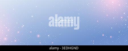 Abstract blue background with AI data patterns, light effects Stock Vector