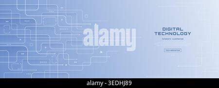 Futuristic AI circuit board background with white tech lines Stock Vector