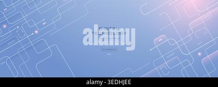 Vector technology background featuring AI chip Stock Vector