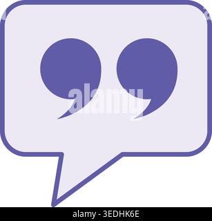 Colored Remark Icon. Vector Illustration. Author's Explanation of Text. Concept Speaking Stock Vector