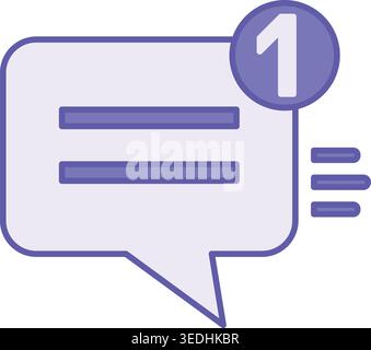 Colored Message Icon. Vector Illustration. Online Chat for Exchanging Letters, Online Communication. Speaking Concept Stock Vector
