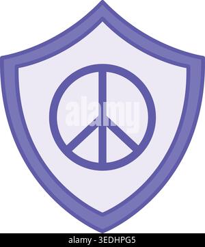 Colored Peace and Security Icon. Vector Illustration. International Symbol, Sign, Logo. World Refugee Concept Stock Vector