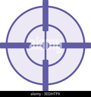 Colored Aim Icon. Vector Illustration. Desired End Result. Target, Goal. Success Concept Stock Vector