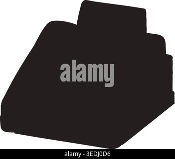 Telephone silhouette icon shows classic communication device Stock Vector