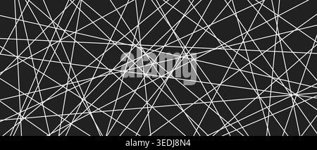 Chaotic straight diagonal strokes create dynamic monochrome vector texture. Stock Vector