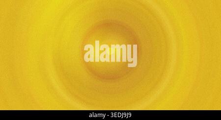 An abstract golden background with a radial gradient effect, featuring a brighter central light spot and a grainy texture throughout the image. Stock Photo