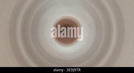 A soft, grainy textured background with concentric circles in shades of brown and beige, creating a warm, tunnel-like optical illusion effect. Stock Photo