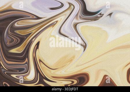 This image presents a soothing abstract design featuring warm beige and brown colors in a marbled texture. The smooth, flowing lines and curves create Stock Photo