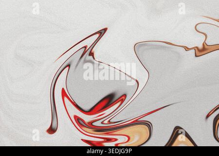 This image features a mesmerizing blend of red, brown, and gray hues swirling together in a dynamic dance, set against a textured gray background that Stock Photo