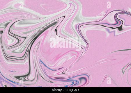 This image features a delicate abstract design with soft pink and silver swirling patterns on a textured background, creating a soothing visual effect Stock Photo