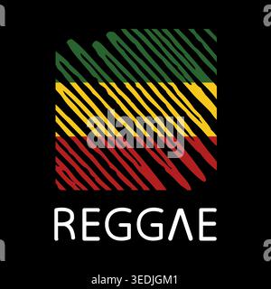 reggae grunge color background sustaible use for tshirt, logo, icon, etc. Stock Vector